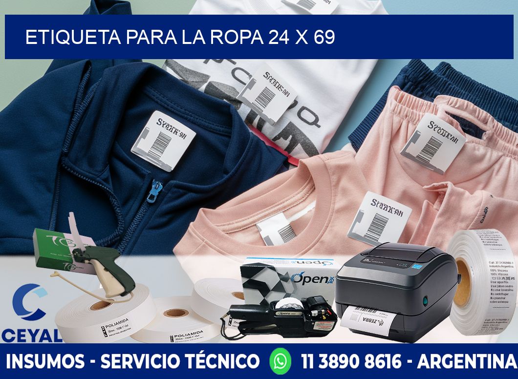 ETIQUETA PARA LA ROPA 24 x 69