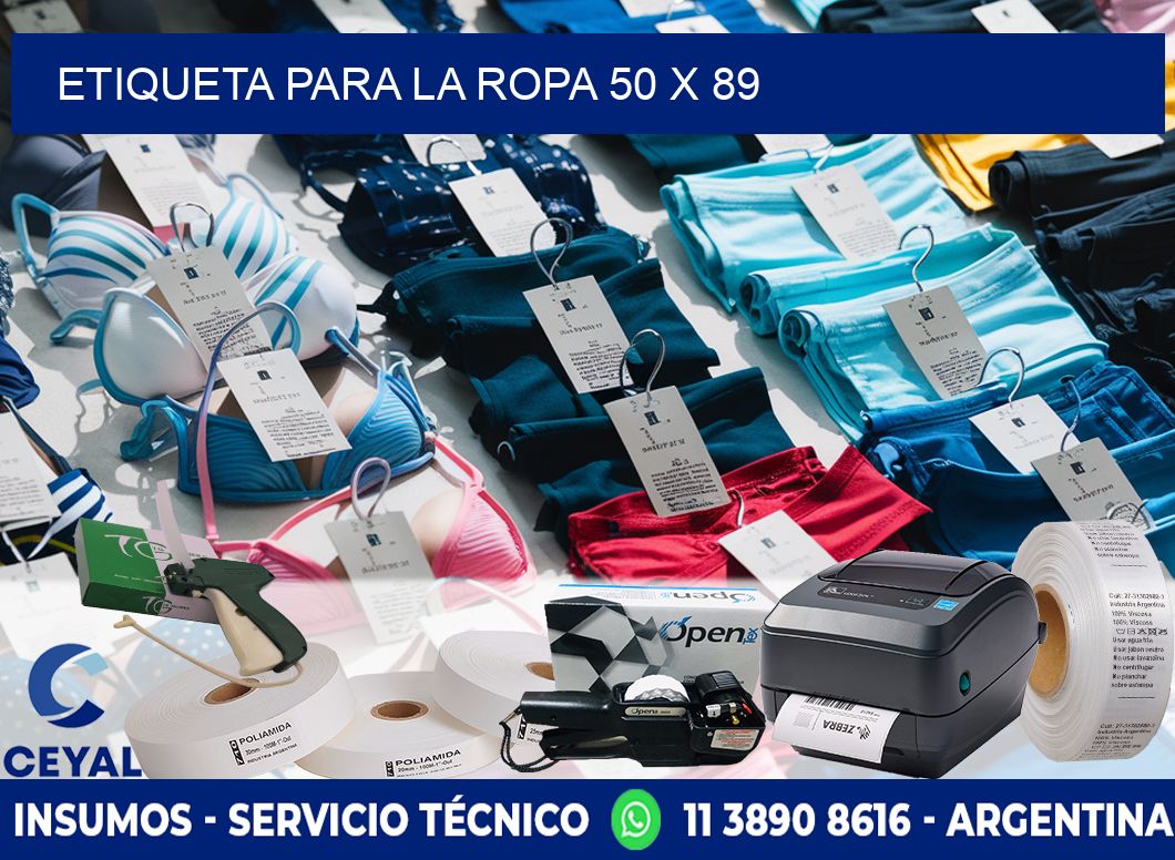 ETIQUETA PARA LA ROPA 50 x 89