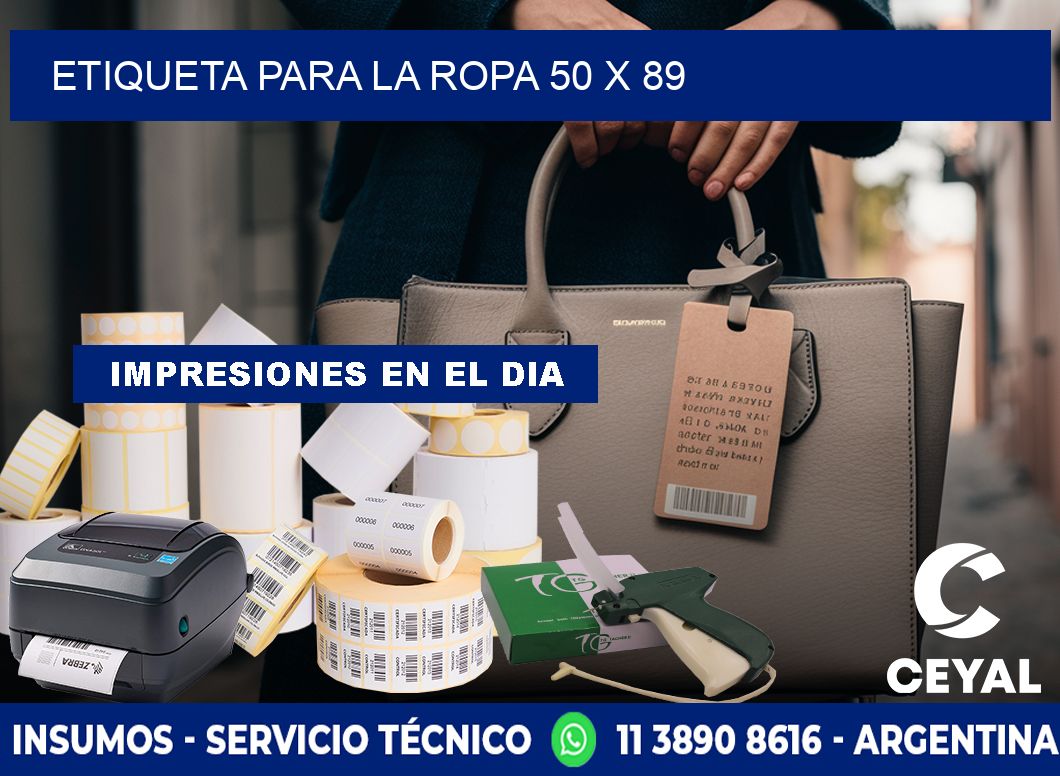 ETIQUETA PARA LA ROPA 50 x 89