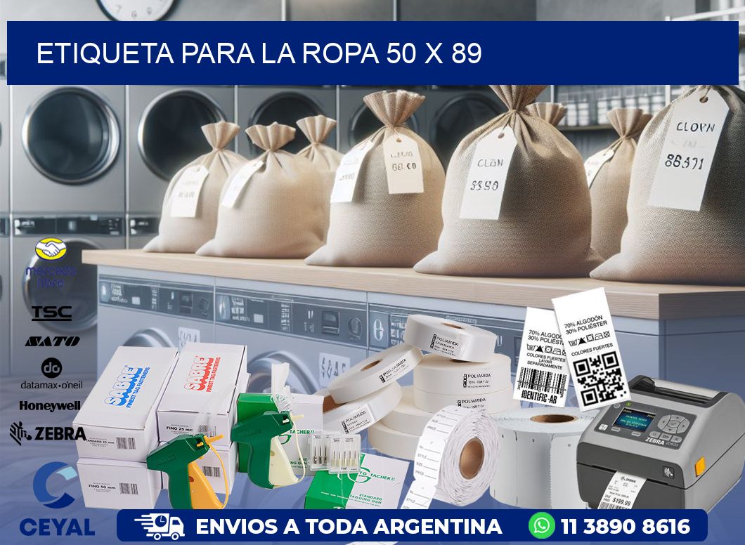 ETIQUETA PARA LA ROPA 50 x 89