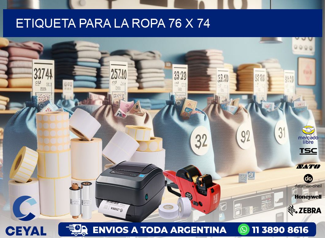 ETIQUETA PARA LA ROPA 76 x 74