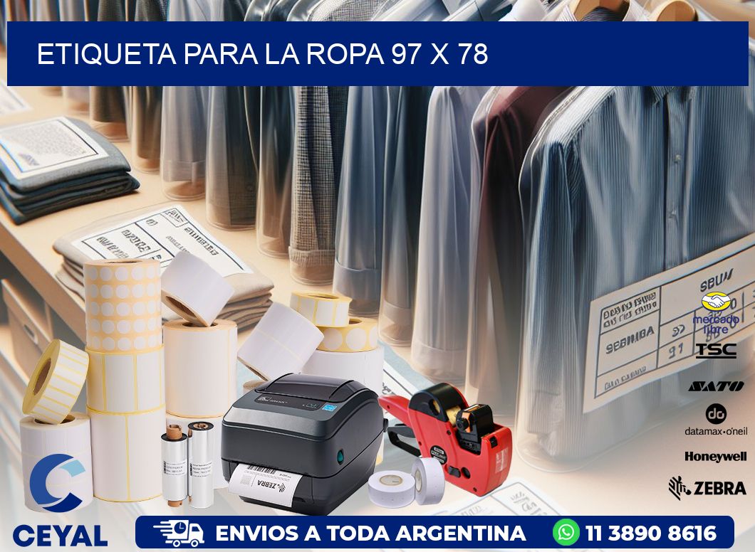 ETIQUETA PARA LA ROPA 97 x 78