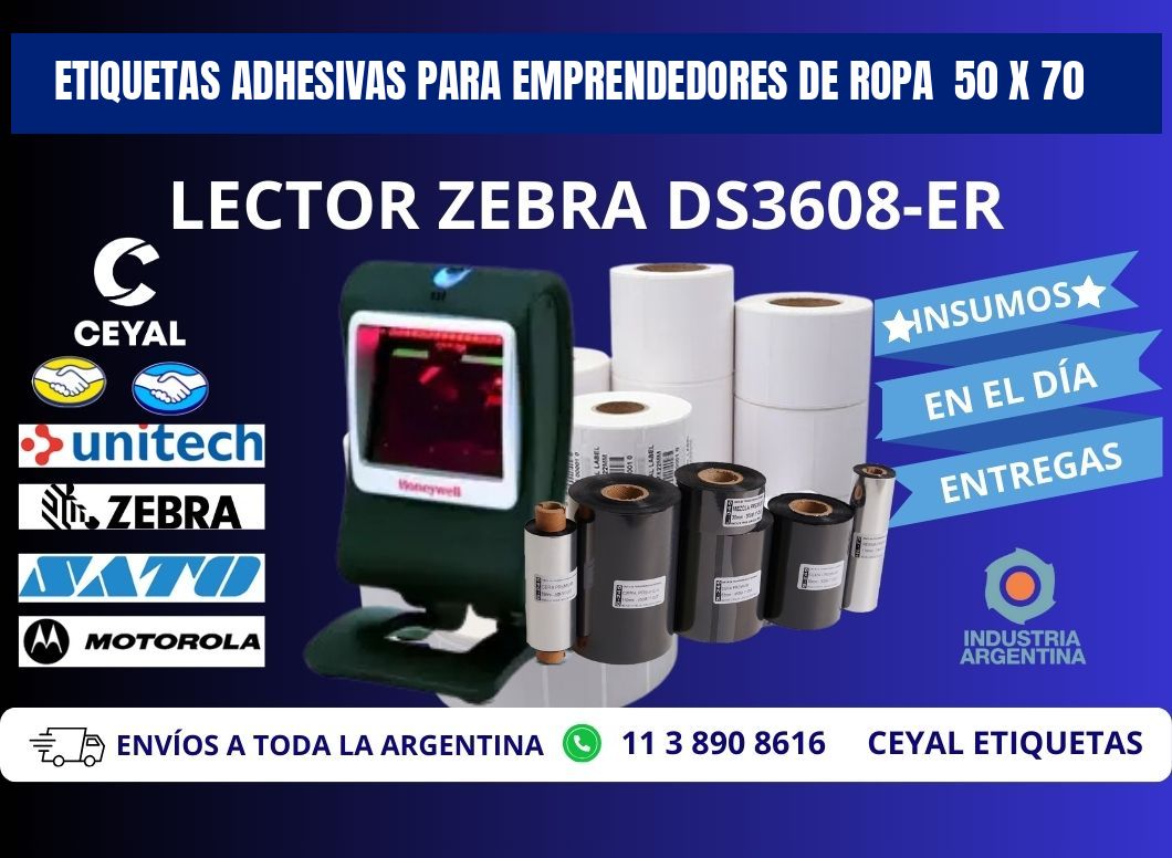 ETIQUETAS ADHESIVAS PARA EMPRENDEDORES DE ROPA 50 x 70
