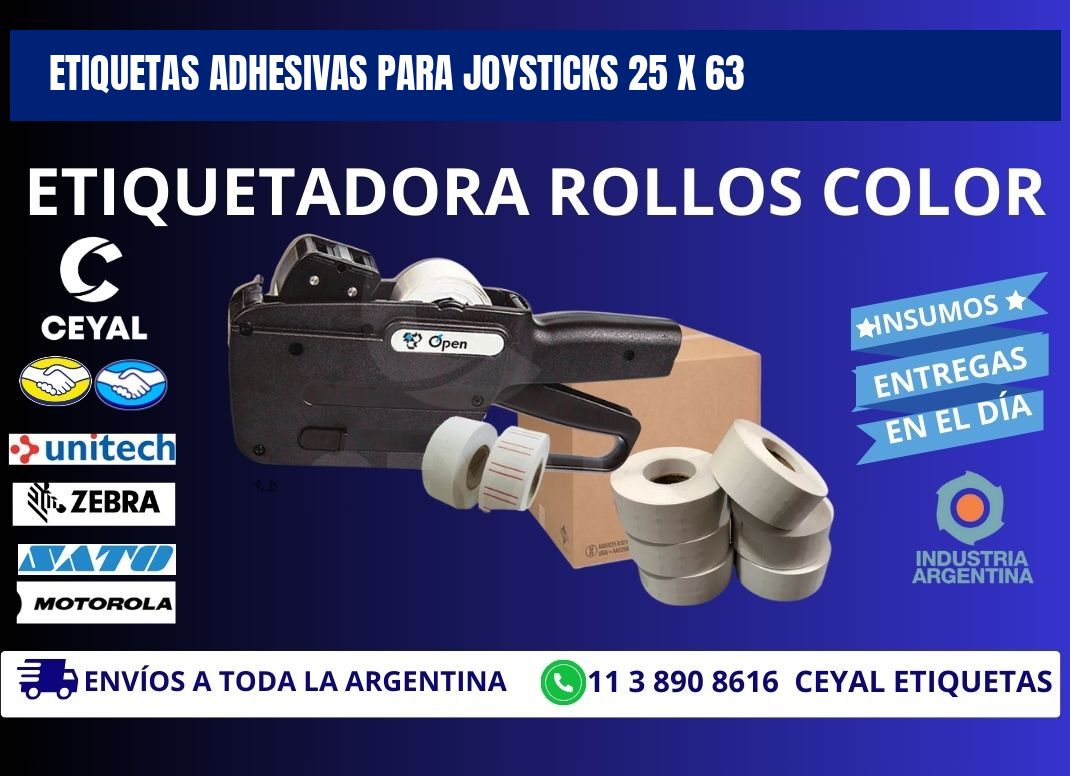 ETIQUETAS ADHESIVAS PARA JOYSTICKS 25 x 63