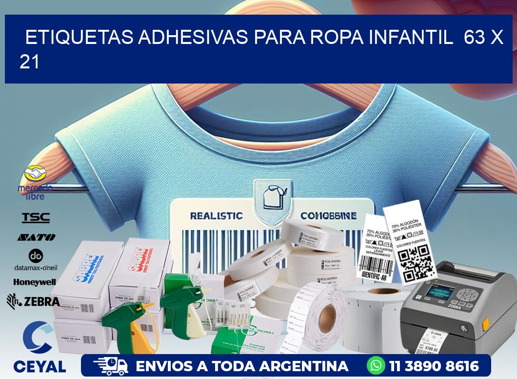 ETIQUETAS ADHESIVAS PARA ROPA INFANTIL  63 x 21