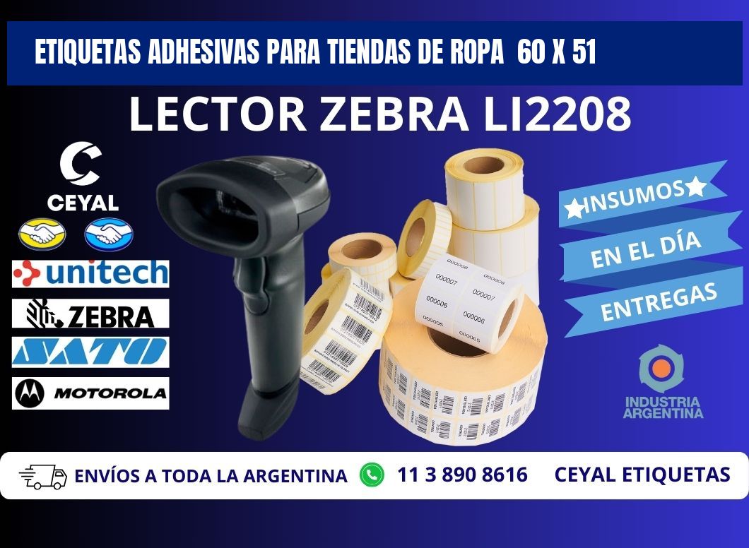 ETIQUETAS ADHESIVAS PARA TIENDAS DE ROPA  60 x 51
