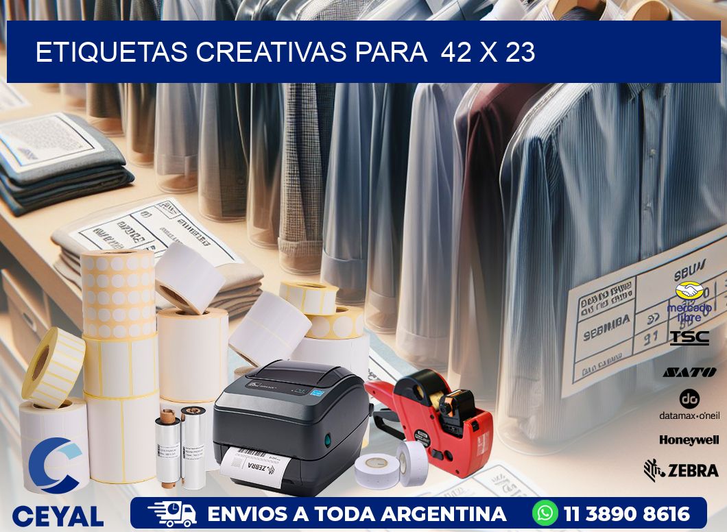 ETIQUETAS CREATIVAS PARA  42 x 23