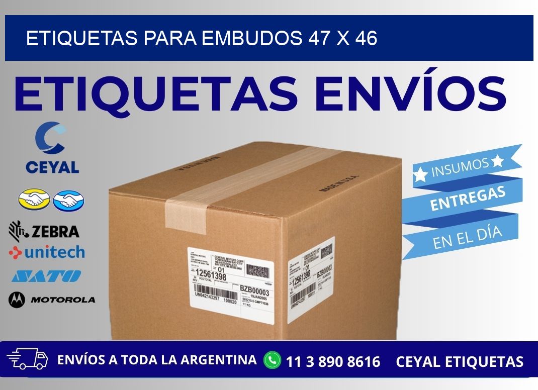 ETIQUETAS PARA EMBUDOS 47 x 46