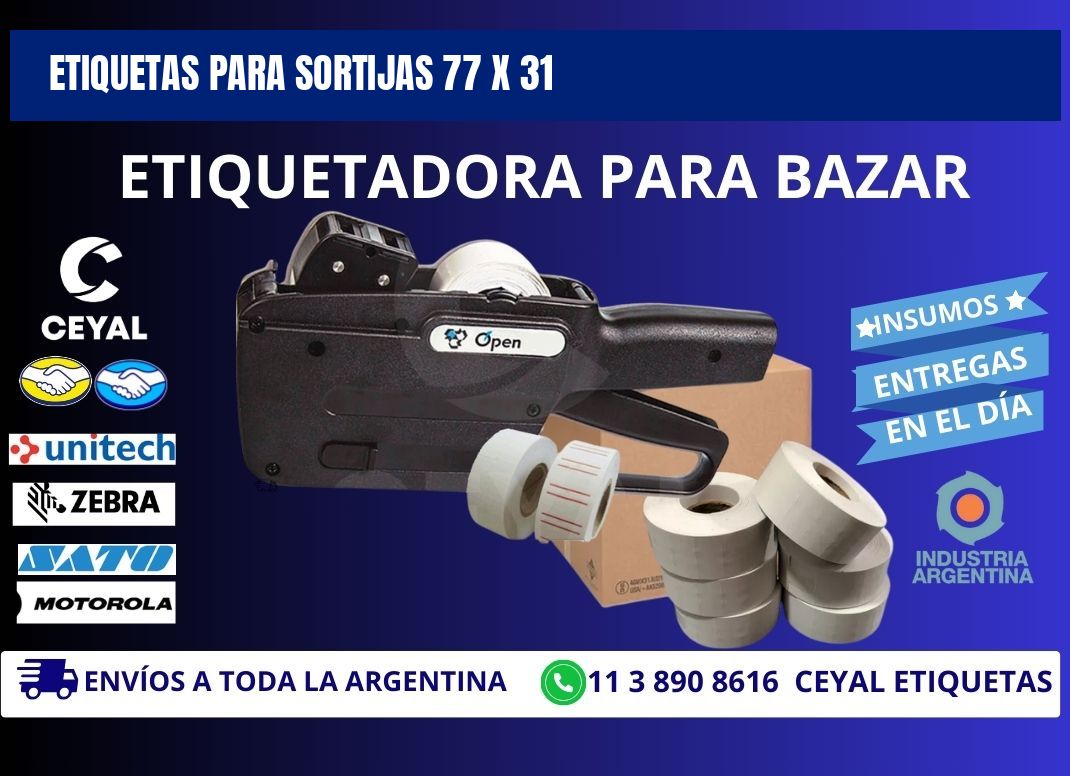 ETIQUETAS PARA SORTIJAS 77 x 31
