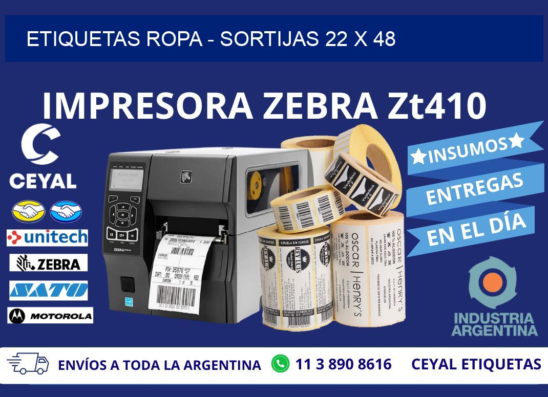 ETIQUETAS ROPA - SORTIJAS 22 x 48
