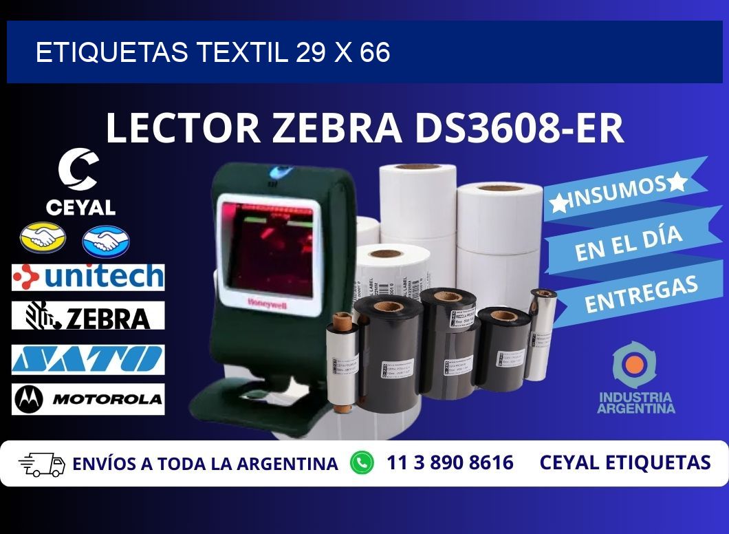 ETIQUETAS TEXTIL 29 x 66