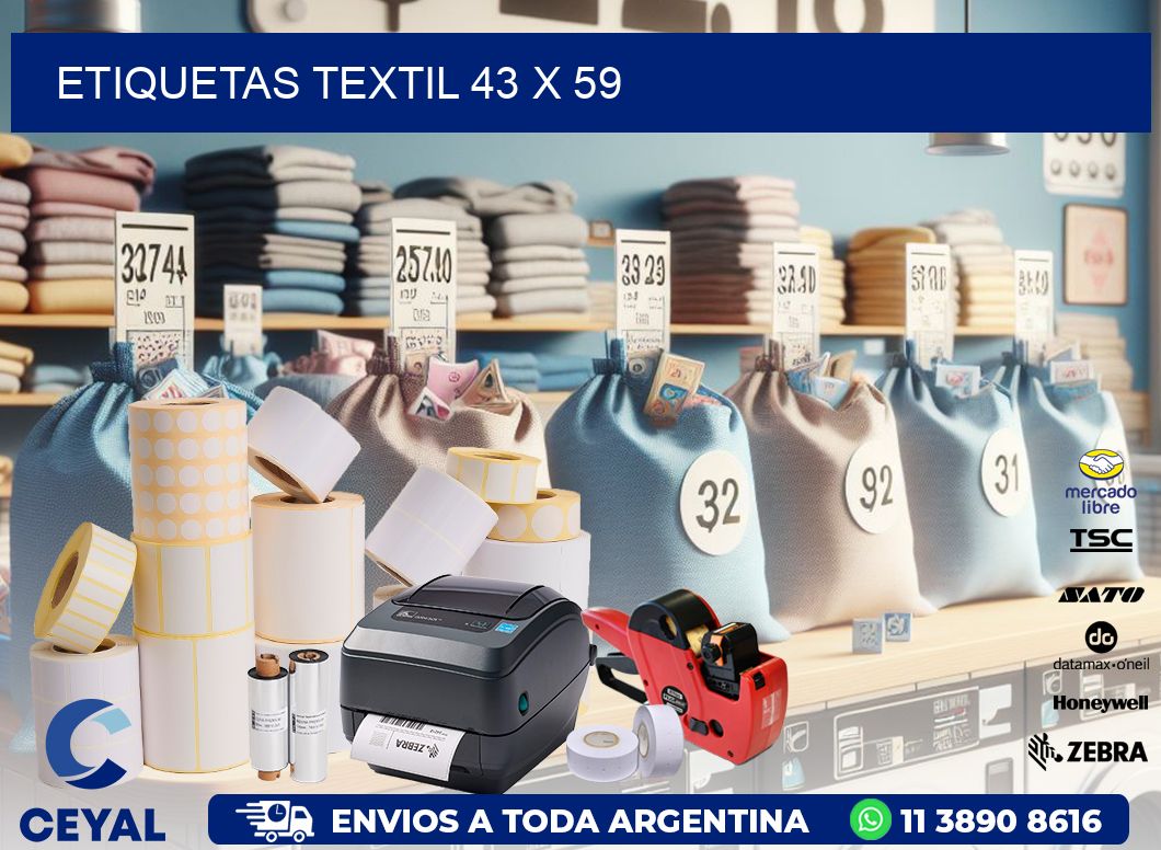 ETIQUETAS TEXTIL 43 x 59