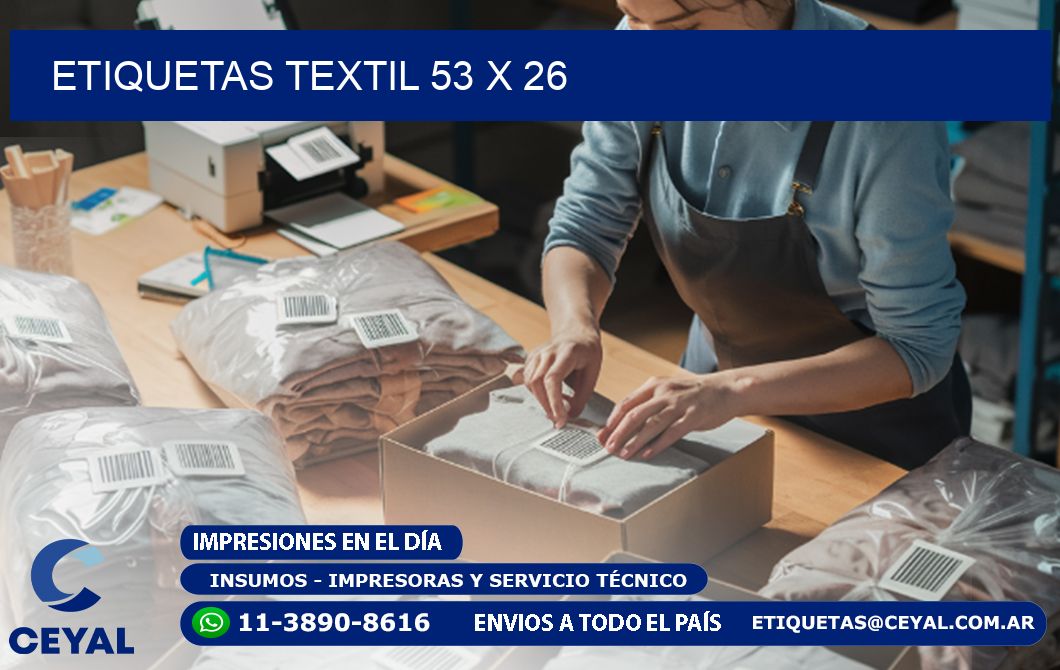 ETIQUETAS TEXTIL 53 x 26