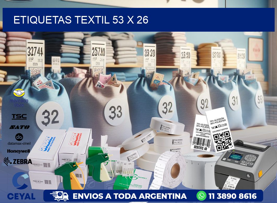 ETIQUETAS TEXTIL 53 x 26