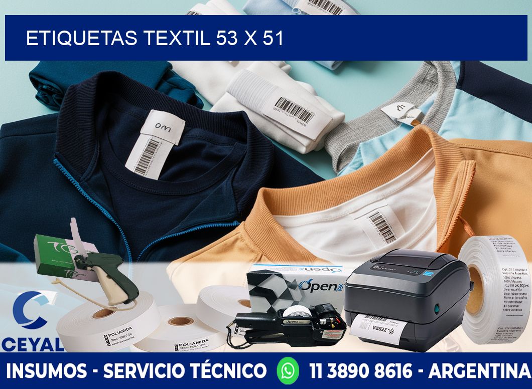 ETIQUETAS TEXTIL 53 x 51