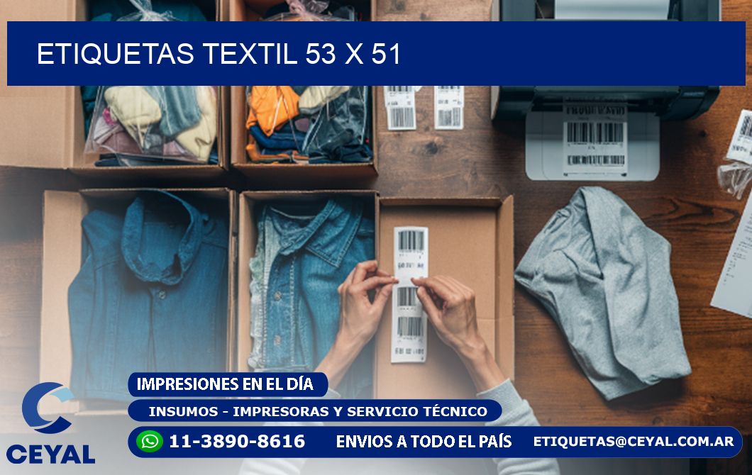 ETIQUETAS TEXTIL 53 x 51