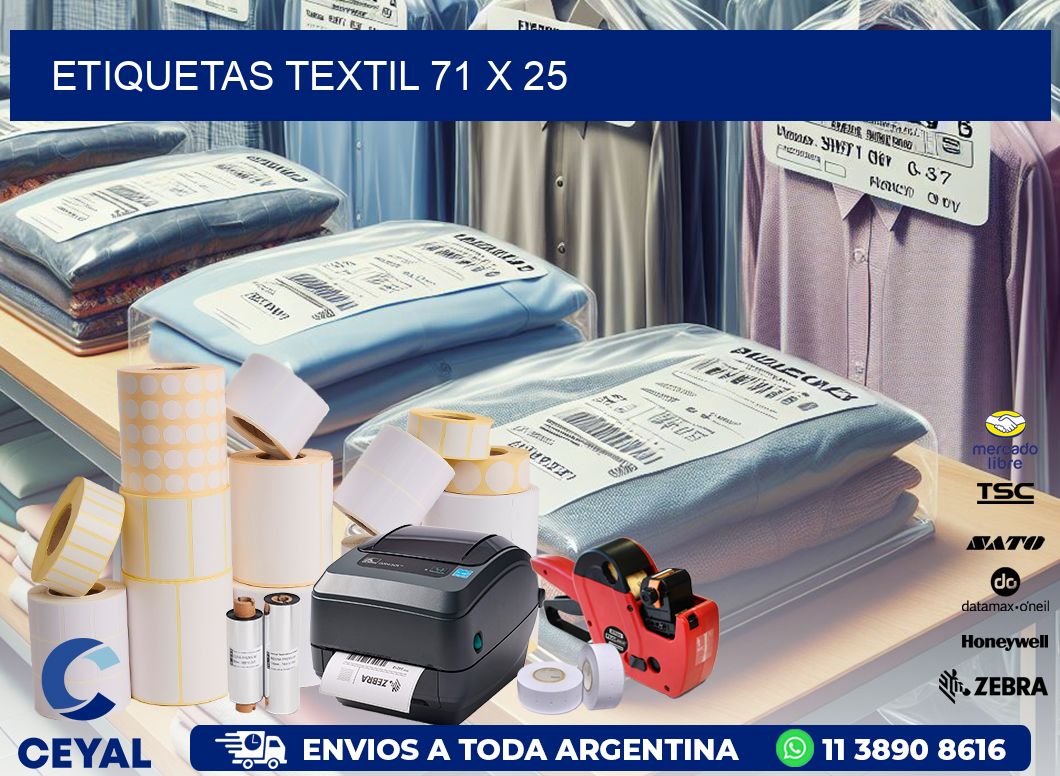 ETIQUETAS TEXTIL 71 x 25