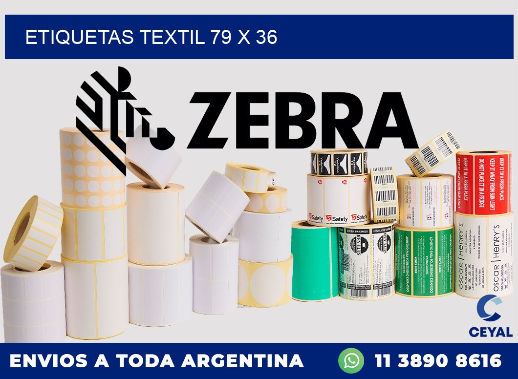 ETIQUETAS TEXTIL 79 x 36