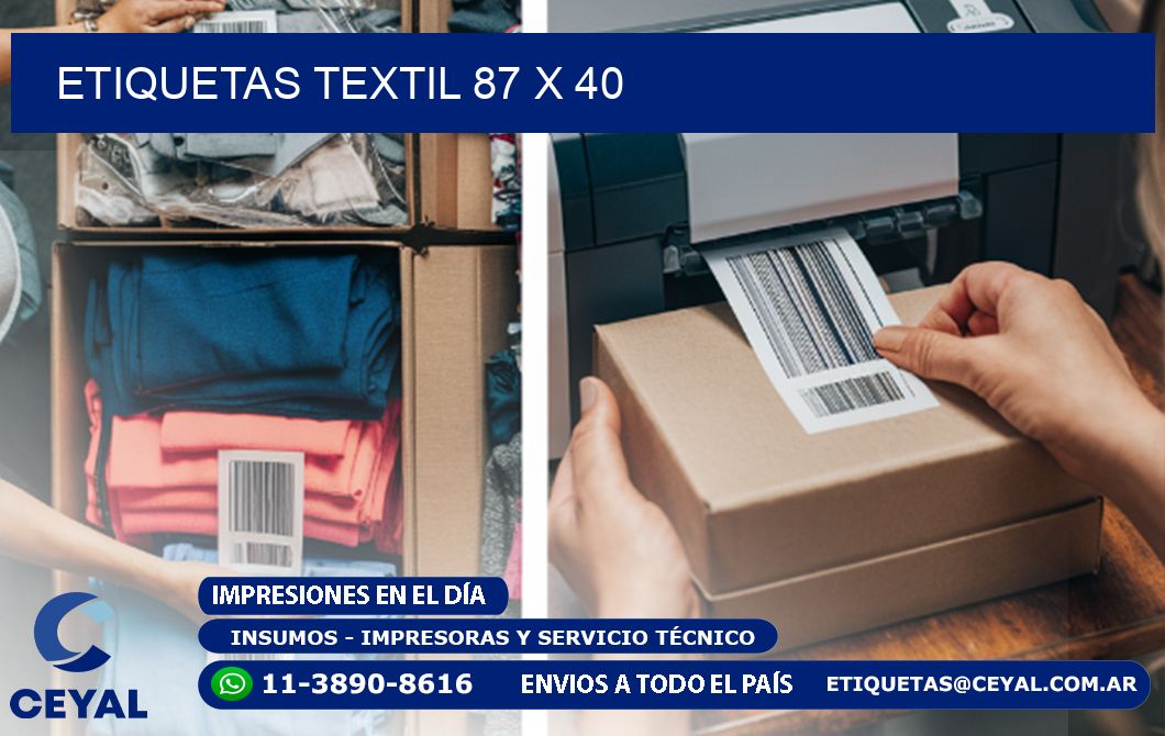 ETIQUETAS TEXTIL 87 x 40