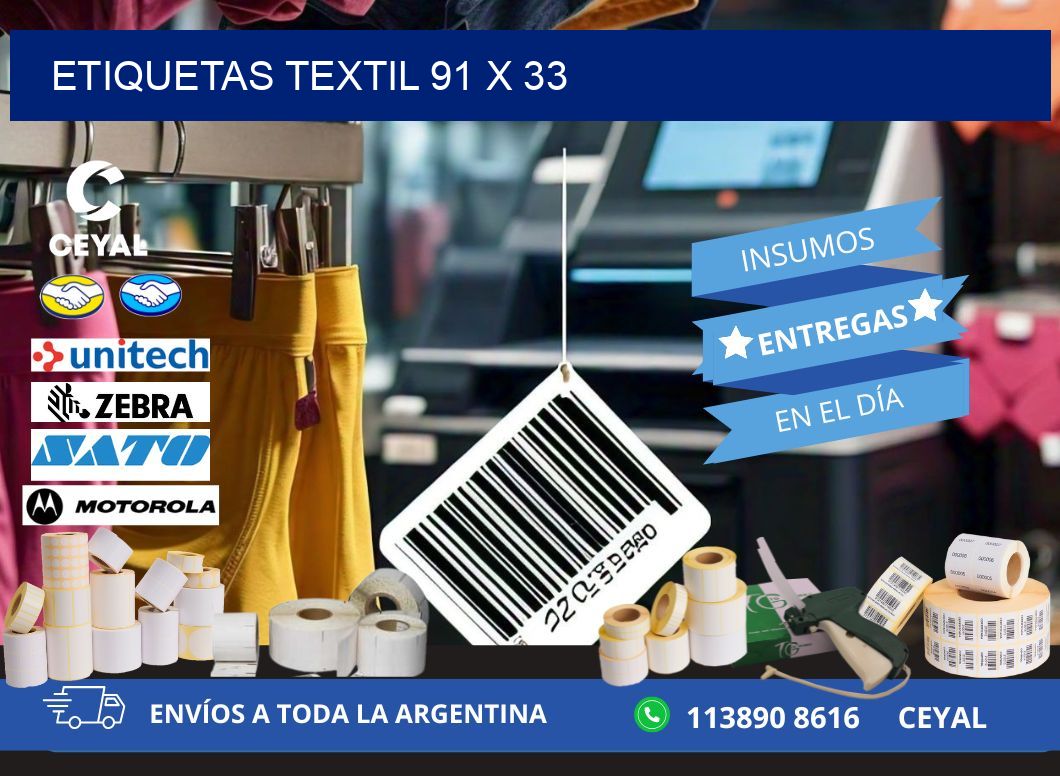 ETIQUETAS TEXTIL 91 x 33