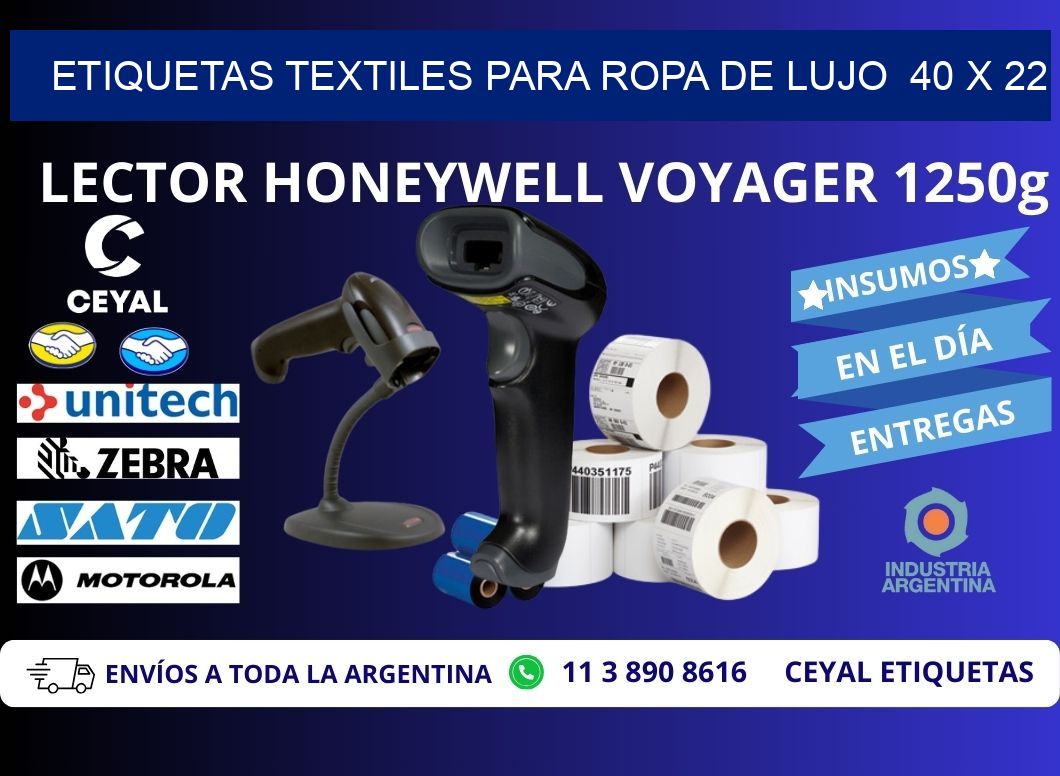 ETIQUETAS TEXTILES PARA ROPA DE LUJO  40 x 22