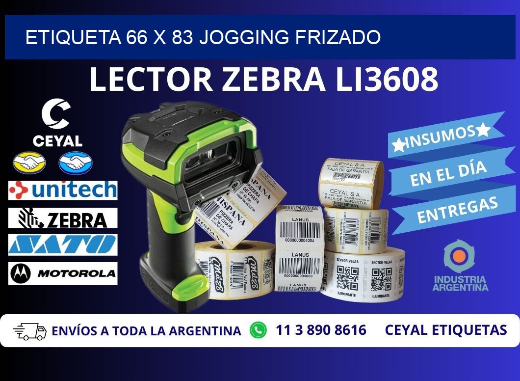 Etiqueta 66 x 83 jogging frizado