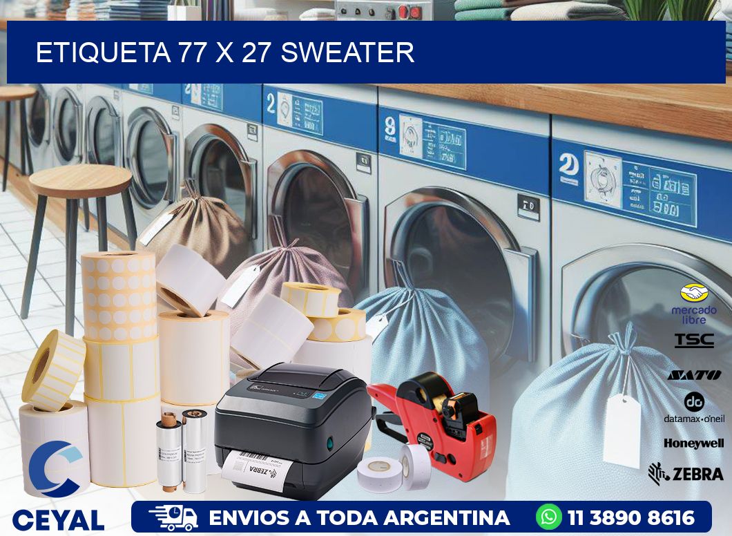 Etiqueta 77 x 27 sweater