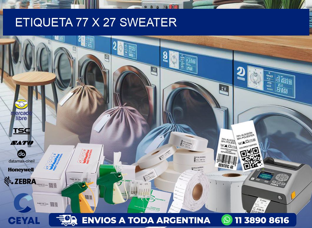 Etiqueta 77 x 27 sweater