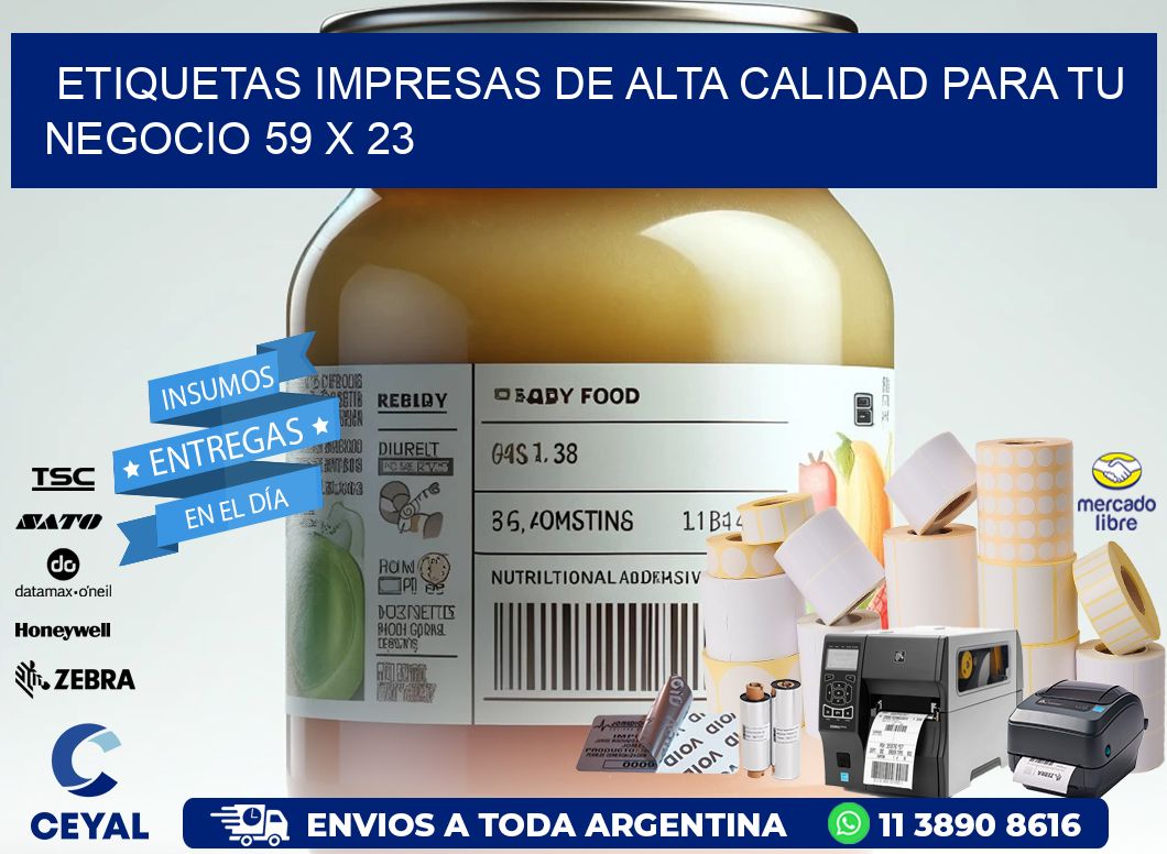 Etiquetas Impresas de Alta Calidad para tu Negocio 59 x 23