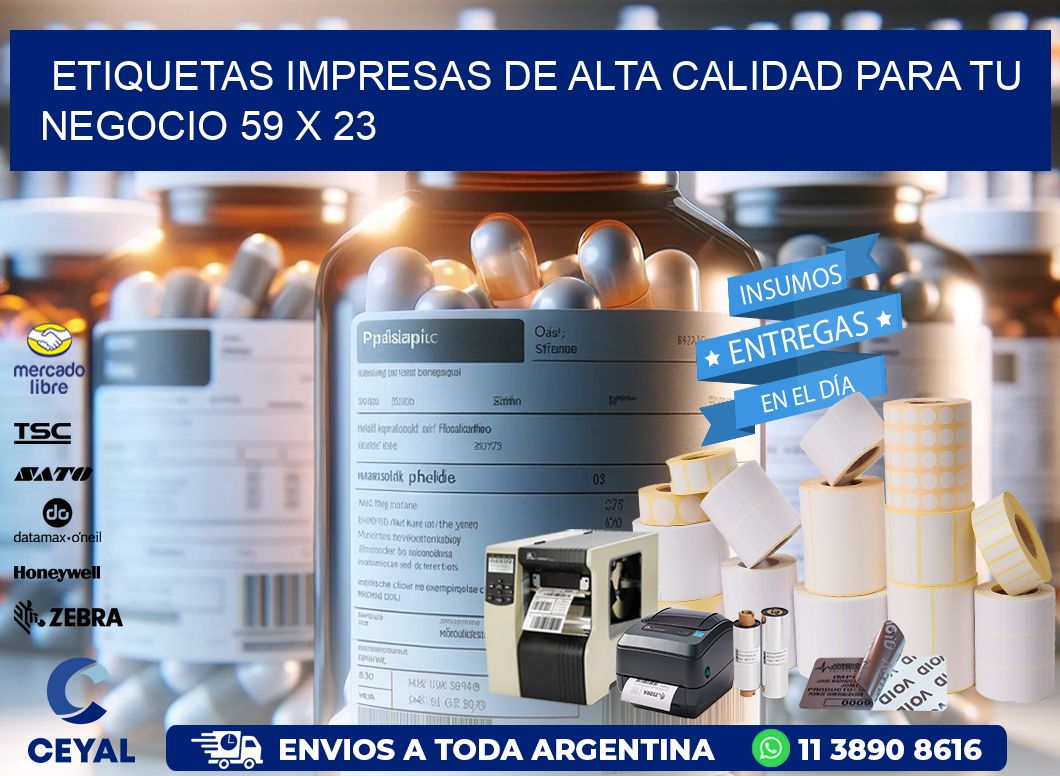 Etiquetas Impresas de Alta Calidad para tu Negocio 59 x 23