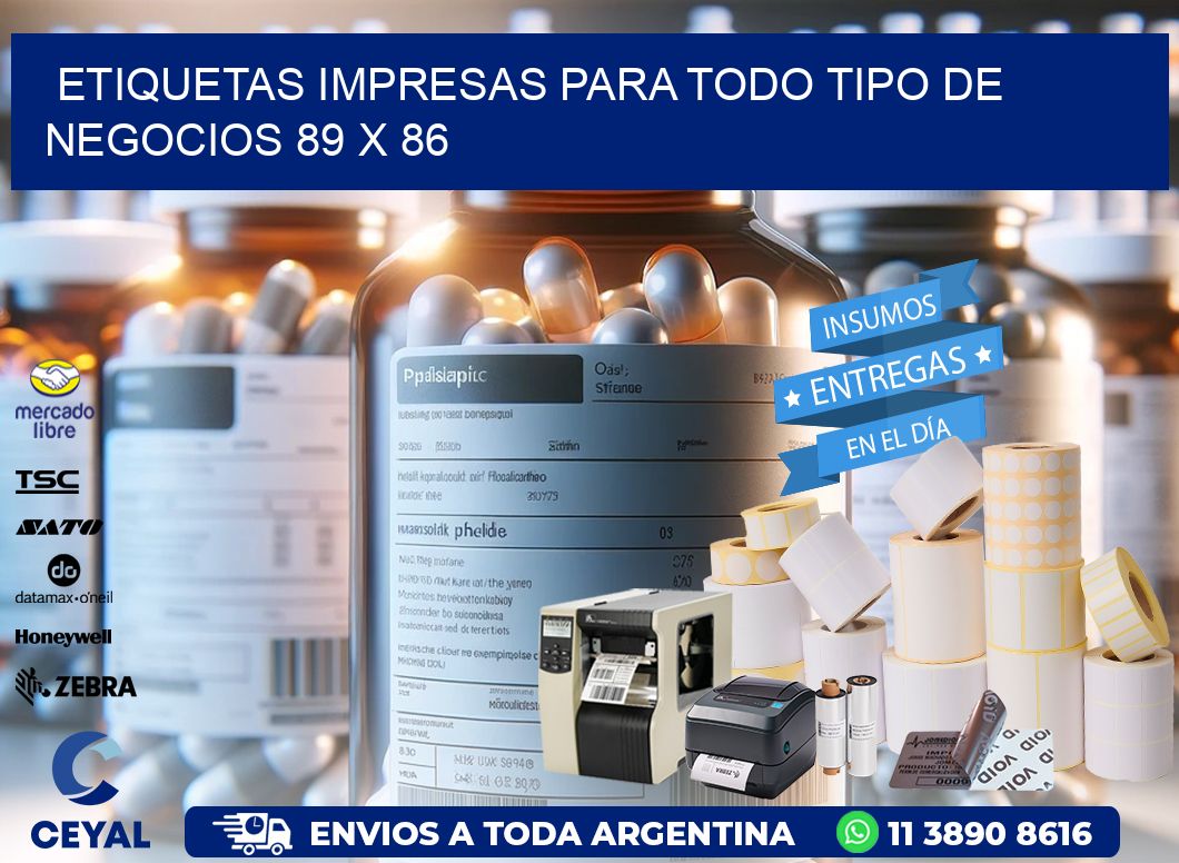 Etiquetas Impresas para Todo Tipo de Negocios 89 x 86