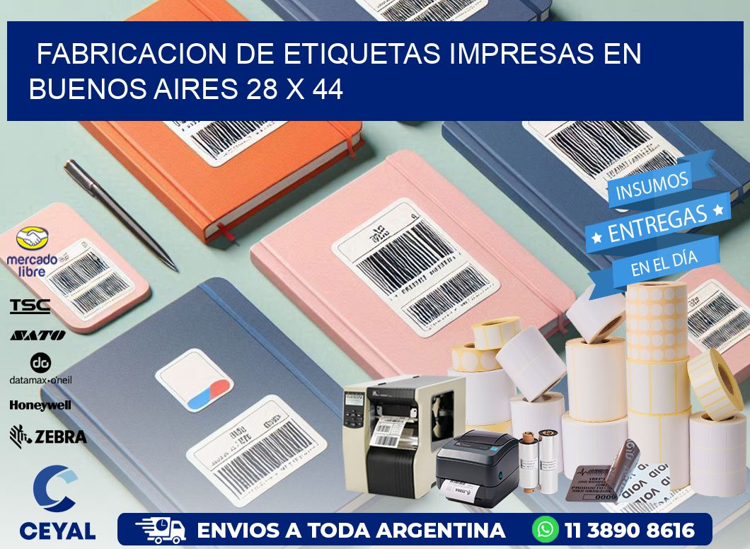 Fabricacion de Etiquetas Impresas en Buenos Aires 28 x 44