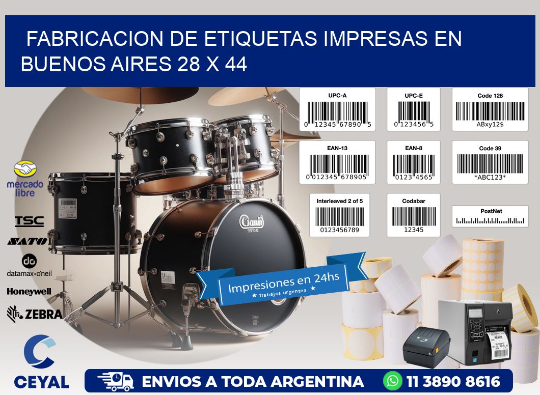 Fabricacion de Etiquetas Impresas en Buenos Aires 28 x 44