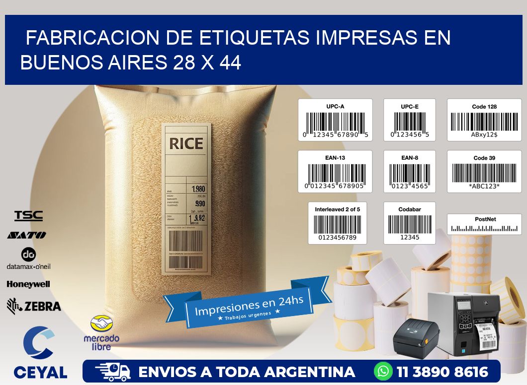 Fabricacion de Etiquetas Impresas en Buenos Aires 28 x 44