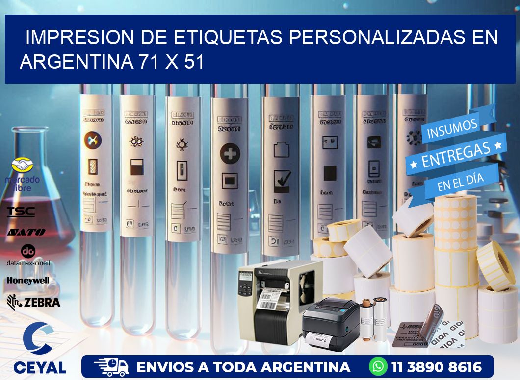 Impresion de Etiquetas Personalizadas en Argentina 71 x 51