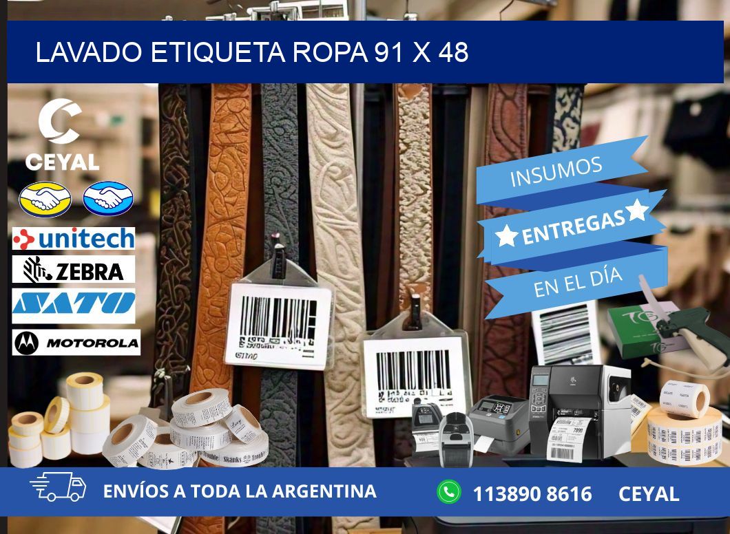 LAVADO ETIQUETA ROPA 91 x 48