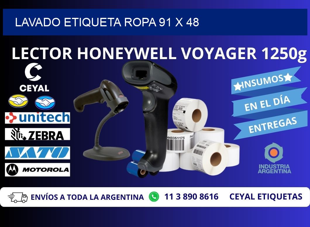 LAVADO ETIQUETA ROPA 91 x 48