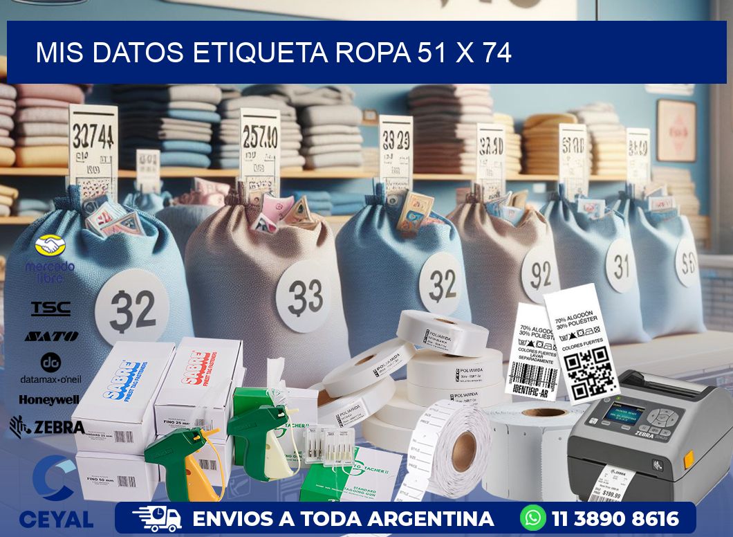 MIS DATOS ETIQUETA ROPA 51 x 74
