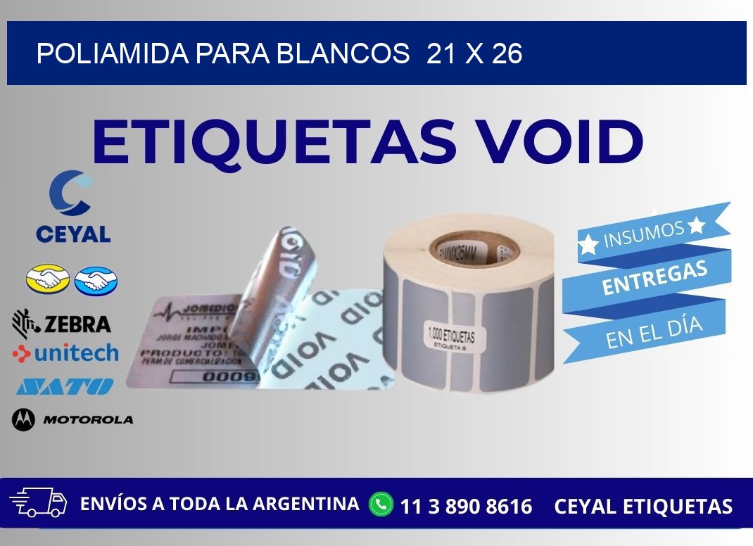 POLIAMIDA PARA BLANCOS  21 x 26