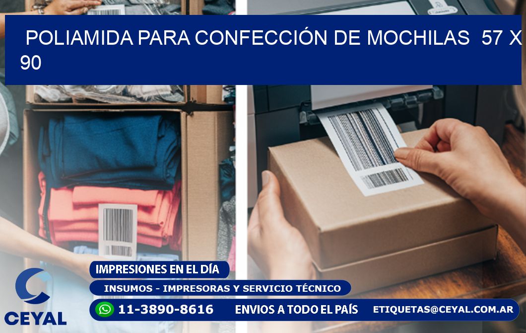 POLIAMIDA PARA CONFECCIÓN DE MOCHILAS  57 x 90