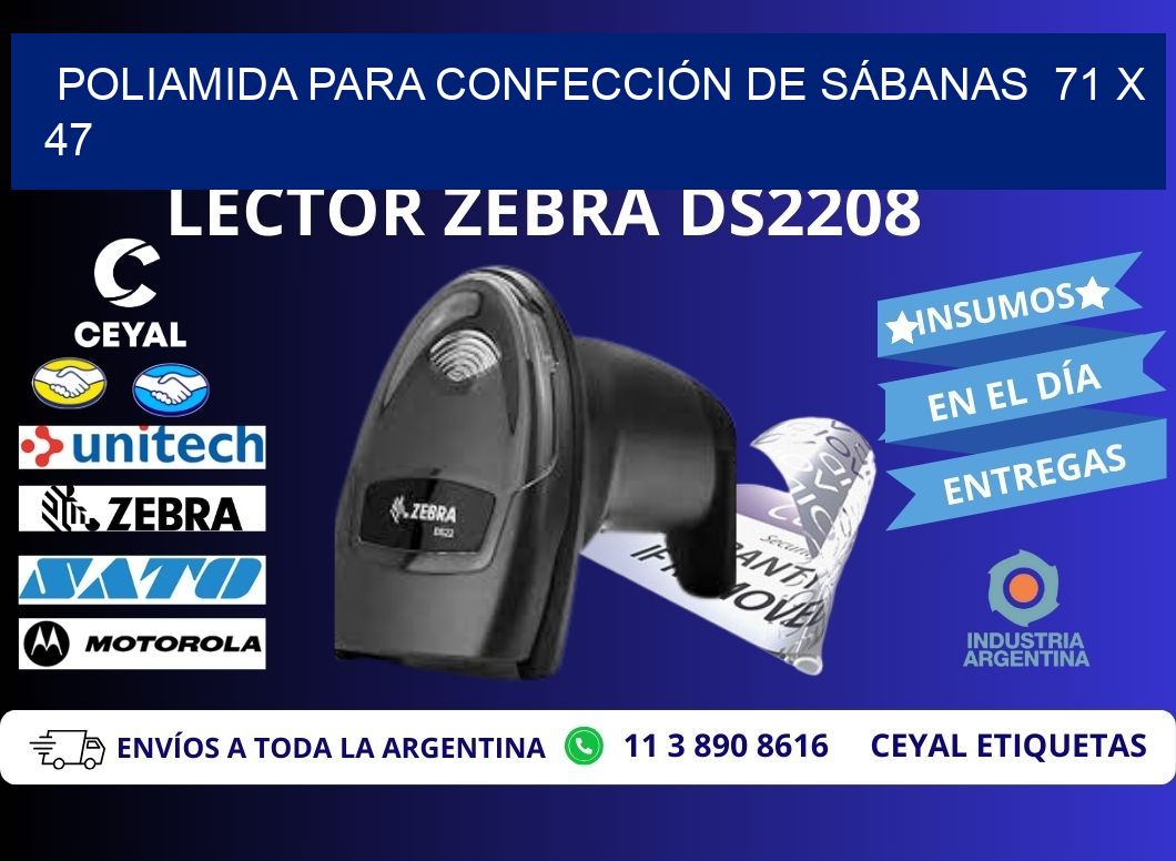 POLIAMIDA PARA CONFECCIÓN DE SÁBANAS  71 x 47