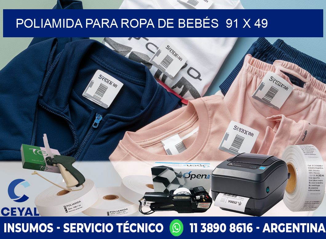 POLIAMIDA PARA ROPA DE BEBÉS  91 x 49