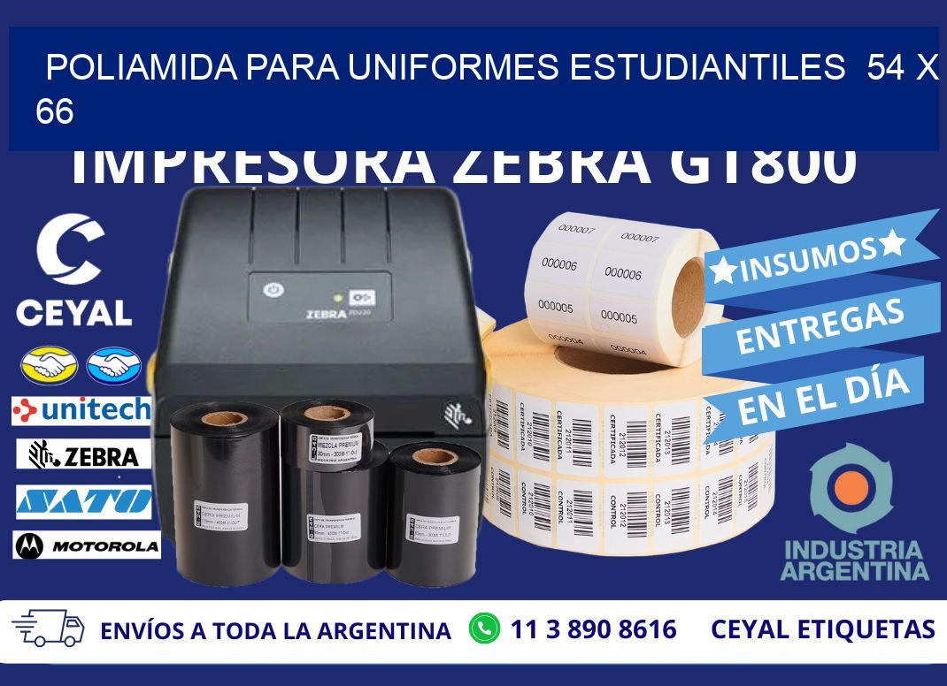 POLIAMIDA PARA UNIFORMES ESTUDIANTILES  54 x 66