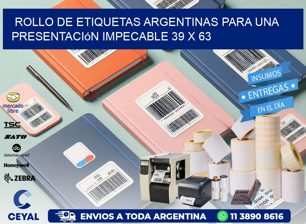 Rollo de Etiquetas Argentinas para una Presentación Impecable 39 x 63