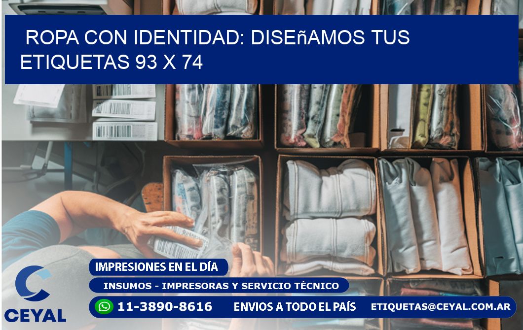 Ropa con Identidad: Diseñamos Tus Etiquetas 93 x 74