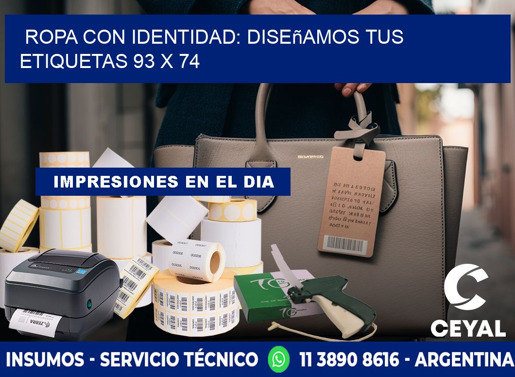 Ropa con Identidad: Diseñamos Tus Etiquetas 93 x 74