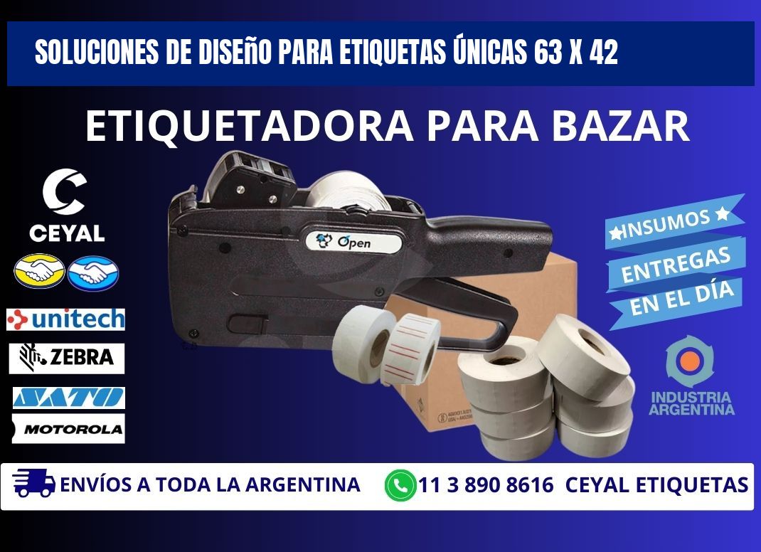 Soluciones de Diseño para Etiquetas Únicas 63 x 42