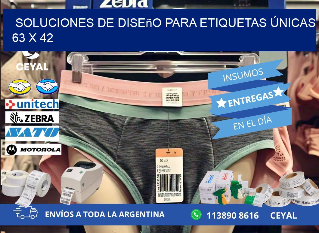 Soluciones de Diseño para Etiquetas Únicas 63 x 42