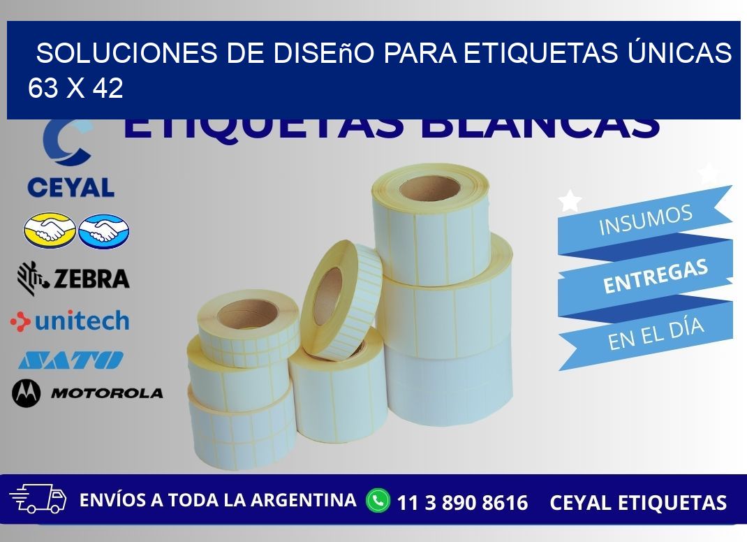 Soluciones de Diseño para Etiquetas Únicas 63 x 42
