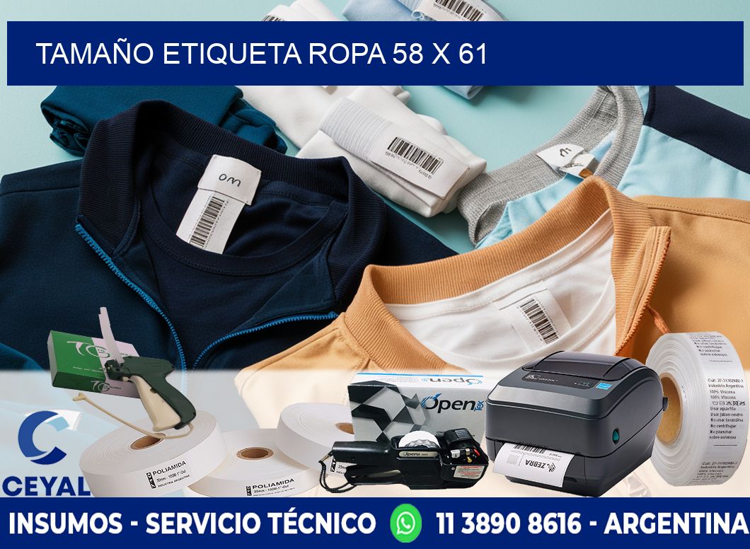 TAMAÑO ETIQUETA ROPA 58 x 61